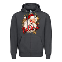Smoke believe christmas santa claus Zipper Hoodie - MaliasSmallBusiness