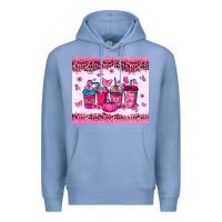 Colony Blue Breast Cancer coffee cups Premium Hoodie - NancyCooperArtShop