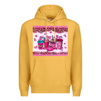 Mustard Breast Cancer coffee cups Premium Hoodie - NancyCooperArtShop