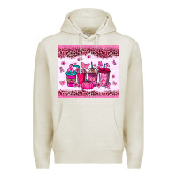 Oatmeal Heather Breast Cancer coffee cups Premium Hoodie - NancyCooperArtShop
