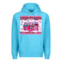 Ocean Blue Breast Cancer coffee cups Premium Hoodie - NancyCooperArtShop