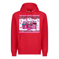 Red Breast Cancer coffee cups Premium Hoodie - NancyCooperArtShop