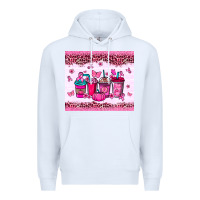 White Breast Cancer coffee cups Premium Hoodie - NancyCooperArtShop