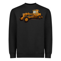 Black Motor Grader Heavyweight Sweatshirt - LillyAllenDesigns