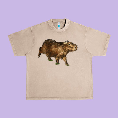 Capybara Urban Heavy Tee Designed By Lillyallendesigns