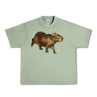 Oil Green Capybara Urban Heavy Tee - LillyAllenDesigns