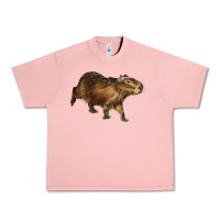 Salmon Capybara Urban Heavy Tee - LillyAllenDesigns