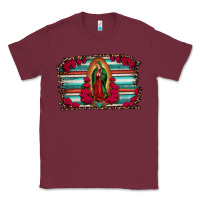 Burgundy lady of guadalupe serape and roses Classic Tee - Jasminsmagicworld
