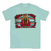 Seafoam lady of guadalupe serape and roses Classic Tee - Jasminsmagicworld