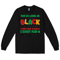 Black black  lifetime Long Sleeve Tee - MaliasSmallBusiness