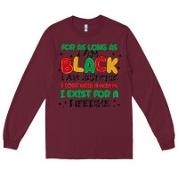 Burgundy black  lifetime Long Sleeve Tee - MaliasSmallBusiness