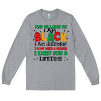 Heather Grey black  lifetime Long Sleeve Tee - MaliasSmallBusiness