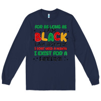 Navy black  lifetime Long Sleeve Tee - MaliasSmallBusiness