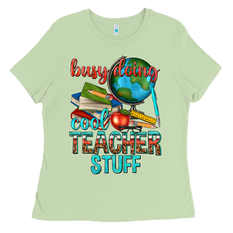 Busy Doing Cool Teacher Stuff Ladies Tee by texasbilliewilder | Teevron