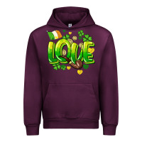 Mauve Wine Love St. Patrick's Day Urban Hoodie - HowdyJamesFarm