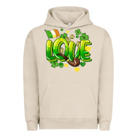 Pigment French Oak Love St. Patrick's Day Urban Hoodie - HowdyJamesFarm