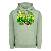 Pigment Oil Green Love St. Patrick's Day Urban Hoodie - HowdyJamesFarm