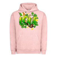 Pigment Salmon Love St. Patrick's Day Urban Hoodie - HowdyJamesFarm