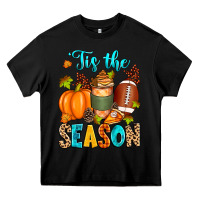 Black 'tis the season american  football Heavy Core Tee - Zillion Design Studio