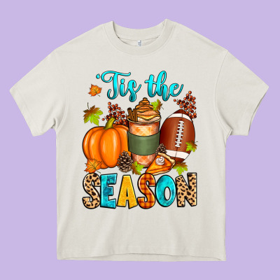 'tis The Season American  Football Heavy Core Tee Designed By Zillion Design Studio