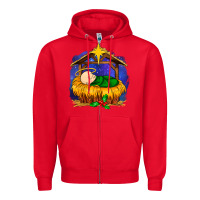 Red baby jesus Zipper Hoodie - MaliasSmallBusiness