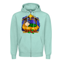 Seafoam baby jesus Zipper Hoodie - MaliasSmallBusiness