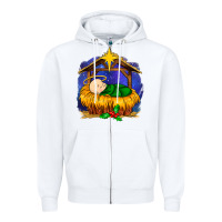 White baby jesus Zipper Hoodie - MaliasSmallBusiness