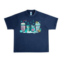 Navy winter Christmas tree cakes coffee Urban Heavy Tee - Jasminsmagicworld