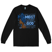 Black even in the midst of may storm afro woman Long Sleeve Tee - MaliasSmallBusiness