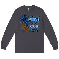 Smoke even in the midst of may storm afro woman Long Sleeve Tee - MaliasSmallBusiness