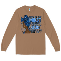 Toasted Coconut even in the midst of may storm afro woman Long Sleeve Tee - MaliasSmallBusiness