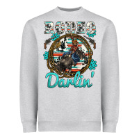 Heather Grey rodeo darling Heavyweight Sweatshirt - BarkalooDesign