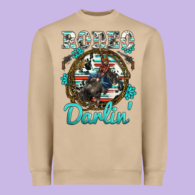 Rodeo Darling Heavyweight Sweatshirt Designed By Barkaloodesign