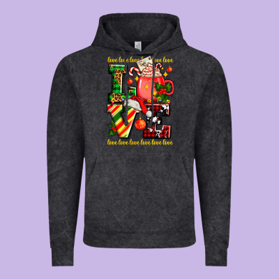 Love With Coffee Cup And Christmas Lights Vintage Hoodie Designed By Adodesignshop