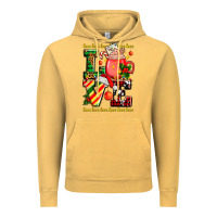 Vintage Mustard love with coffee cup and christmas lights Vintage Hoodie - AdoDesignShop