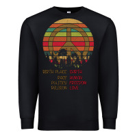 Black Birthplace Earth Race Human Peace Sign Hippie Premium Sweatshirt - Bettercallsaul