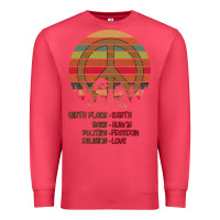 Cardinal Birthplace Earth Race Human Peace Sign Hippie Premium Sweatshirt - Bettercallsaul