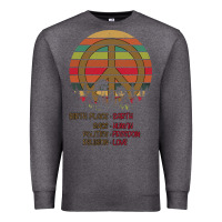 Charcoal Heather Birthplace Earth Race Human Peace Sign Hippie Premium Sweatshirt - Bettercallsaul
