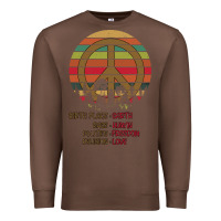 Chestnut Birthplace Earth Race Human Peace Sign Hippie Premium Sweatshirt - Bettercallsaul