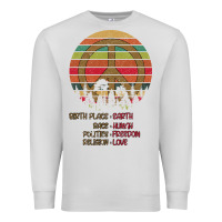 Dove Grey Birthplace Earth Race Human Peace Sign Hippie Premium Sweatshirt - Bettercallsaul