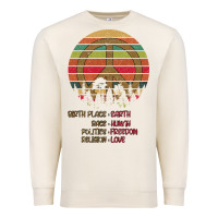 Sandshell Birthplace Earth Race Human Peace Sign Hippie Premium Sweatshirt - Bettercallsaul