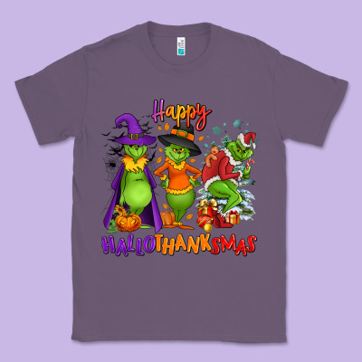 Happy Hallothanksmas Classic Tee Designed By Nancycooperartshop