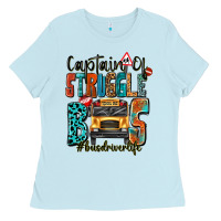 Baby Blue captain of struggle bus busdriver life Ladies Tee - texasbilliewilder