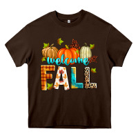 Chocolate Brown welcome fall Heavy Core Tee - Zillion Design Studio