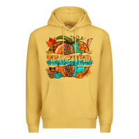 Antique Gold Teacher pumpkin Premium Hoodie - NancyCooperArtShop