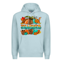 Blue Mist Teacher pumpkin Premium Hoodie - NancyCooperArtShop