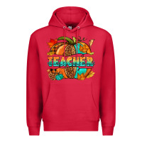 Cardinal Teacher pumpkin Premium Hoodie - NancyCooperArtShop