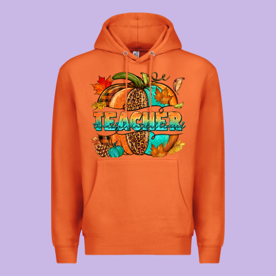 Teacher Pumpkin Premium Hoodie Designed By Nancycooperartshop