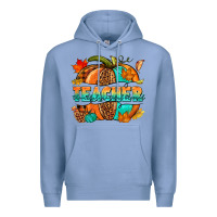 Colony Blue Teacher pumpkin Premium Hoodie - NancyCooperArtShop