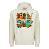 Oatmeal Heather Teacher pumpkin Premium Hoodie - NancyCooperArtShop